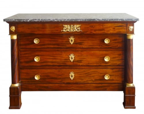 Empire period mahogany chest of drawers