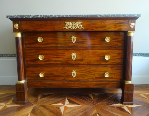 Empire period mahogany chest of drawers - Furniture Style Empire