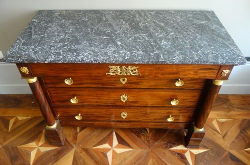 Antiquités - Empire period mahogany chest of drawers