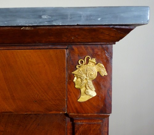 Antiquités - Commode d'époque Empire en acajou - estampille de Jacques Muller