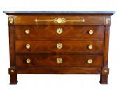 Commode d'époque Empire en acajou - estampille de Jacques Muller