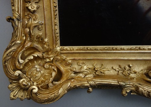 Antiquités - Ecole Française du XVIIIe siècle, portrait d'officier en cuirasse