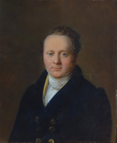 Portrait Of A Gentleman 1827, Jean François Garneray, Pupil Of David - Paintings & Drawings Style Restauration - Charles X