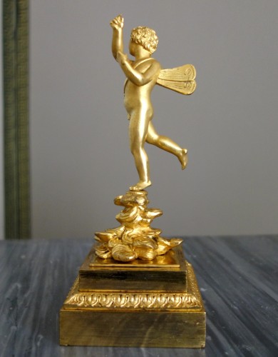 Early 19th century Zephyr statuette in gilt bronze - Restauration - Charles X