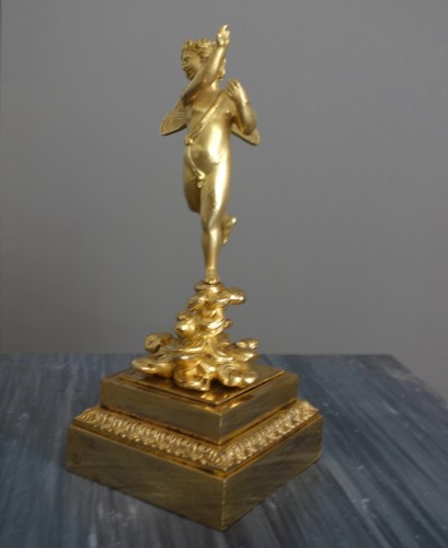 Restauration - Charles X - Early 19th century Zephyr statuette in gilt bronze