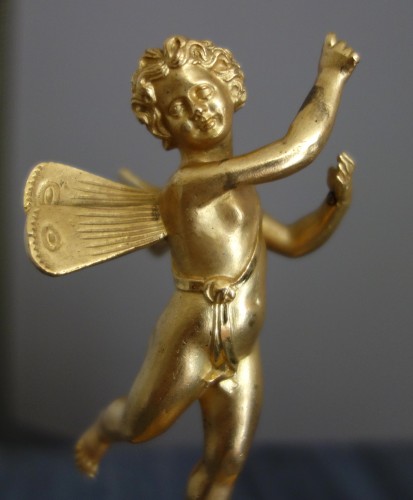 Antiquités - Early 19th century Zephyr statuette in gilt bronze