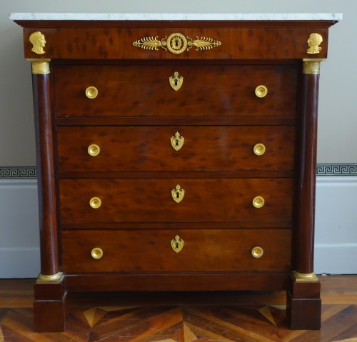 Mobilier Commode - Commode secrétaire d'époque Empire - estampille Molitor