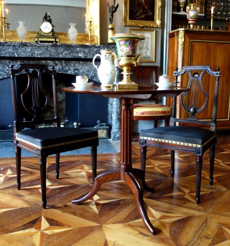 Antiquités - Guéridon en acajou d'époque Louis XVI estampille de Canabas