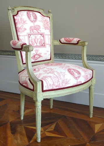 Suite de 4 fauteuils cabriolets d'époque Louis XVI - GSLR Antiques