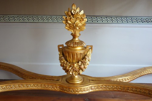 Louis XVI - Console en bois doré d'époque Louis XVI