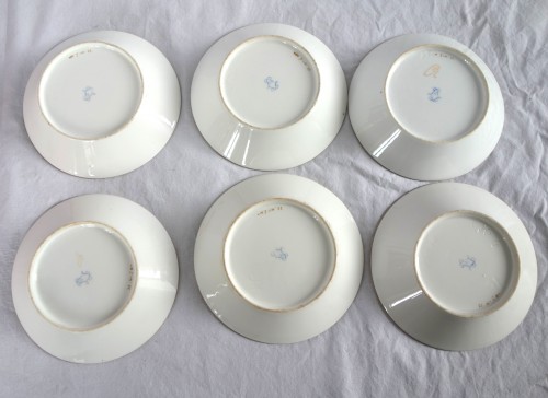 Service à café de tasses litrons en porcelaine de Sèvres - Restauration - Charles X