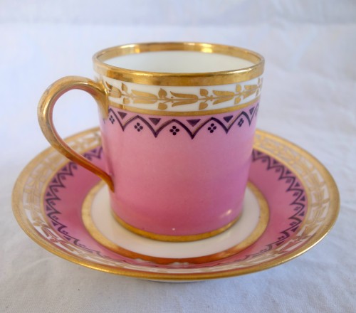 Antiquités - Service à café de tasses litrons en porcelaine de Sèvres