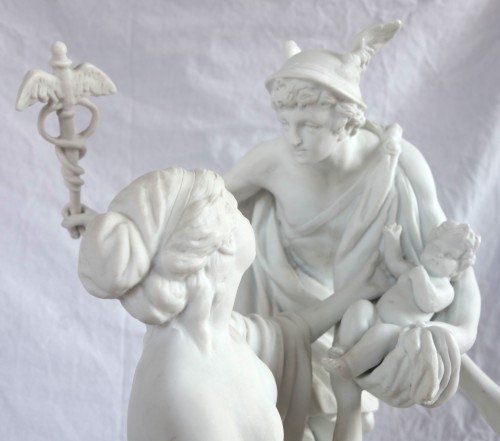 Antiquités - La naissance de Bacchus, biscuit de Sèvres d'époque Louis XVI