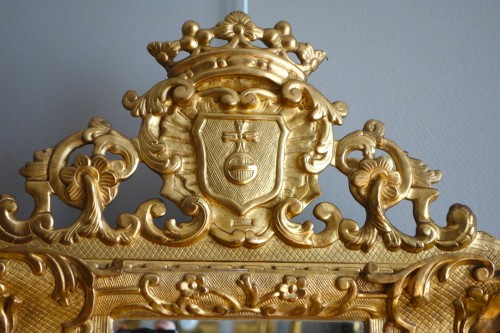 Miroir à parecloses en bois doré - GSLR Antiques