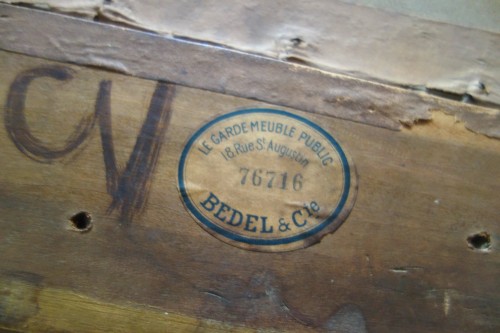 Antiquités - Miroir à parecloses en bois doré