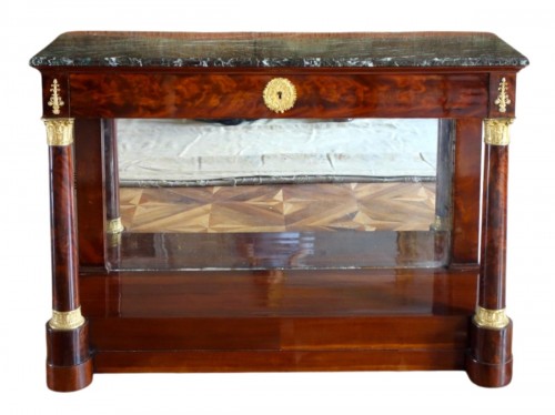 Console d'époque Empire en acajou et bronze doré