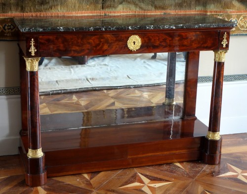 Console d'époque Empire en acajou et bronze doré - Mobilier Style Empire