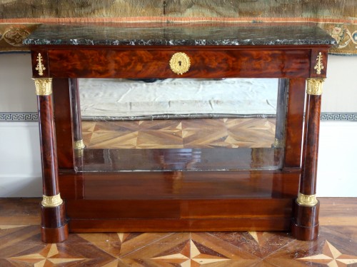 Console d'époque Empire en acajou et bronze doré - GSLR Antiques
