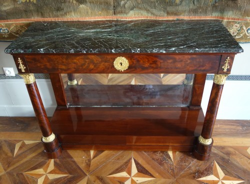 Empire - Console d'époque Empire en acajou et bronze doré