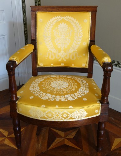 XIXe siècle - Paire de fauteuils Empire en acajou estampille de Jacob Desmalter