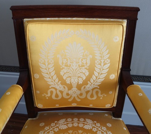 Empire - Paire de fauteuils Empire en acajou estampille de Jacob Desmalter