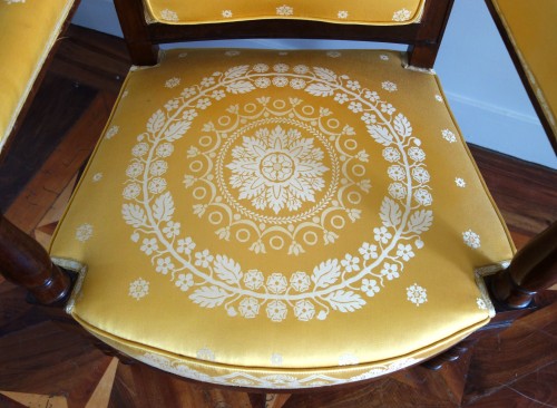 Antiquités - Paire de fauteuils Empire en acajou estampille de Jacob Desmalter