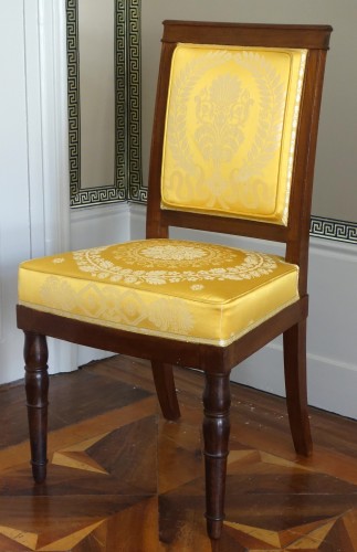 Sièges Chaise - Paire de chaises en acajou d'époque Empire estampille de Jacob Desmalter