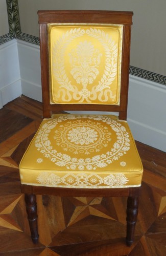 Paire de chaises en acajou d'époque Empire estampille de Jacob Desmalter - Empire