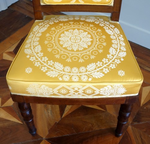 Antiquités - Paire de chaises en acajou d'époque Empire estampille de Jacob Desmalter