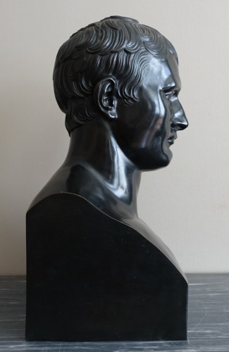 XIXe siècle - Buste de Napoleon en hermès - bronze d'epoque Empire