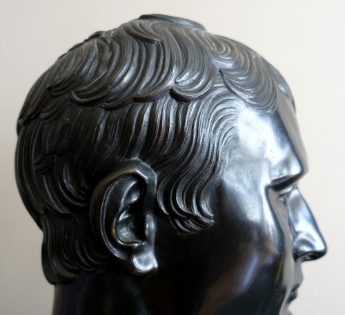 Antiquités - Buste de Napoleon en hermès - bronze d'epoque Empire