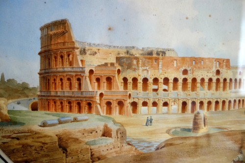 Tableaux et dessins Dessin, Aquarelle & Pastel - Victor-Jean Nicolle (1754–1826) - Vue du Collisée à Rome