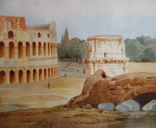 XVIIIe siècle - Victor-Jean Nicolle (1754–1826) - Vue du Collisée à Rome
