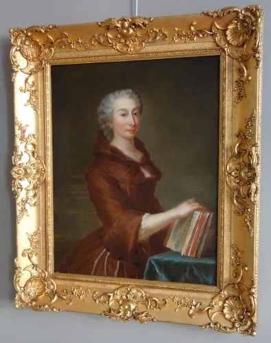 18th century French School, portrait of a false devotee - Paintings & Drawings Style Louis XV