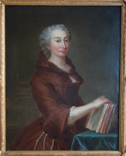 18th century - 18th century French School, portrait of a false devotee