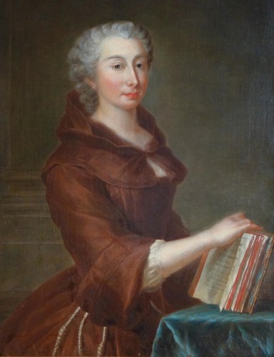 18th century French School, portrait of a false devotee - Louis XV