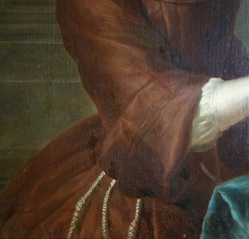 Antiquités - 18th century French School, portrait of a false devotee