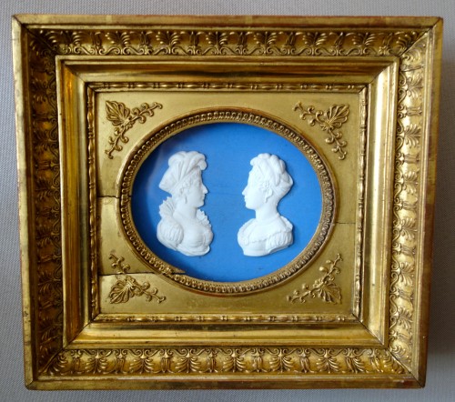 The Duchess of Angoulême and the Duchess of Berry, Sèvres biscuit. - Porcelain & Faience Style Restauration - Charles X