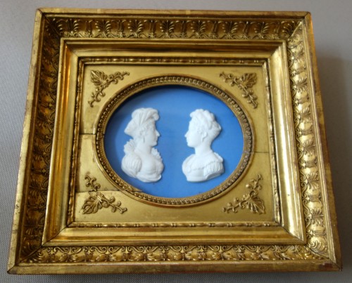 The Duchess of Angoulême and the Duchess of Berry, Sèvres biscuit. - Restauration - Charles X