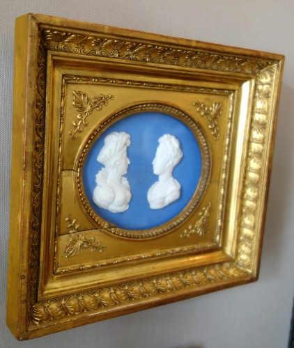 Restauration - Charles X - The Duchess of Angoulême and the Duchess of Berry, Sèvres biscuit.