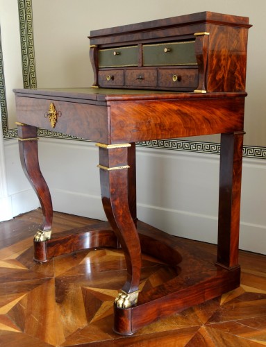 19th century - Empire period mahogany desk