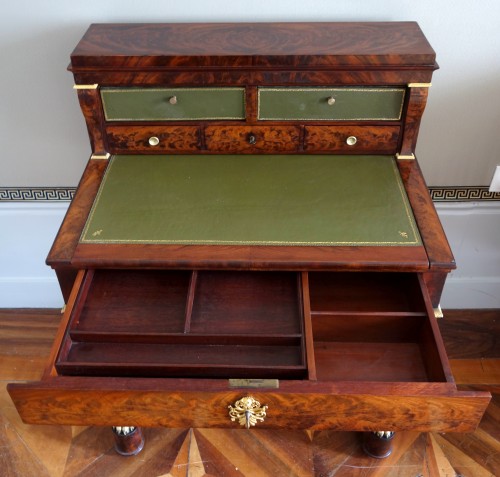 Antiquités - Empire period mahogany desk