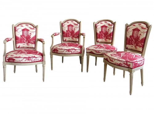 Mobilier de salon d'époque Louis XVI - estampille de Claude Séné