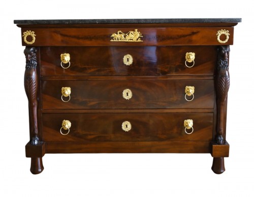 Commode d'époque Consulat en acajou attribuée à Jacob Frères
