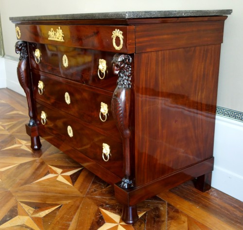 Mobilier Commode - Commode d'époque Consulat en acajou attribuée à Jacob Frères
