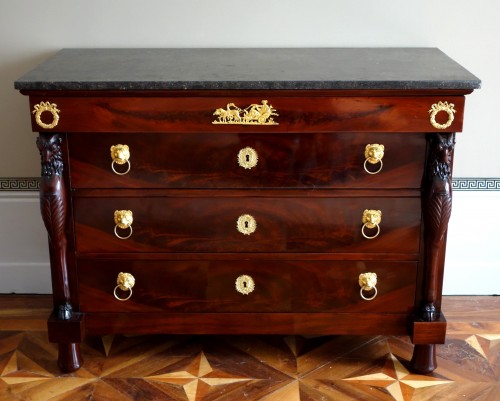 Commode d'époque Consulat en acajou attribuée à Jacob Frères - GSLR Antiques