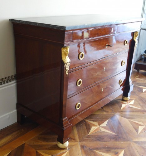 Commode d'époque Empire en acajou par Marcion - GSLR Antiques