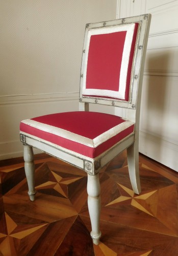 Seating  - Pair of Empire chairs stamped Jacob Desmalter, Chateau de Fontainebleau