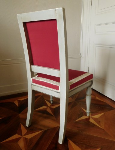 Empire - Pair of Empire chairs stamped Jacob Desmalter, Chateau de Fontainebleau