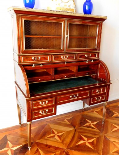 Bureau cylindre en acajou d'époque Louis XVI - GSLR Antiques